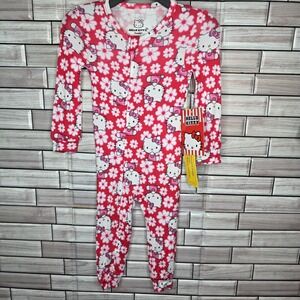 New‎ Hello Kitty Toddler Girl's Size 12M Zip Up Pajamas Baby Red Long Sleeve